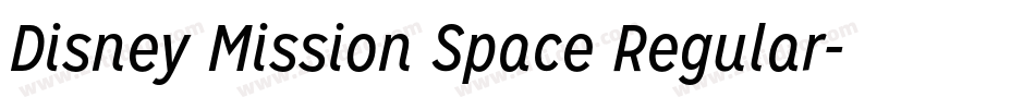 Disney Mission Space Regular字体转换